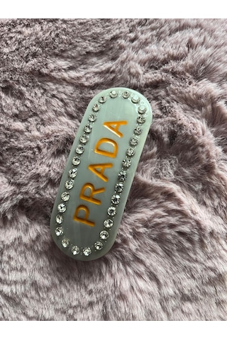 Prada Model Saç Tokası Yeşil Renk