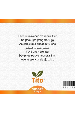 Tito Sarımsak Uçucu Yağı Allium Sativum 1 KG