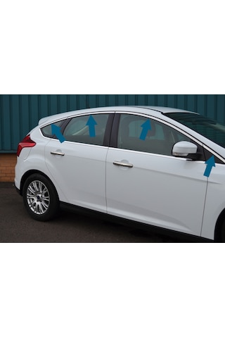 Ford Focus 3 Hb Cam Çıtası Çerçevesi Kromu Nikelajı Komple