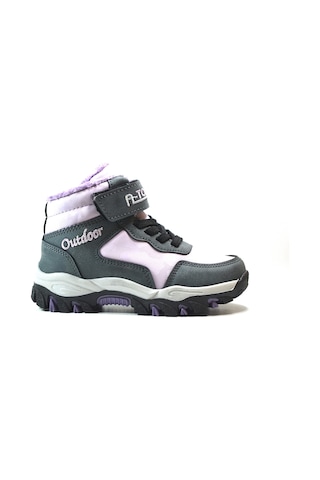 Onlo Ayakkabı 546 Mor Kürklü Cırtlı Kız Çocuk Bot Mor