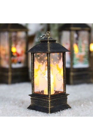 Qingmipy "retro Noel Rüzgar Lambası: Bronz Melek Desenli Dekoratif Masa Ve Gece Aydınlatması" Çok Renkli