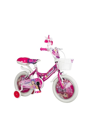 Tommybike 16 Jant Bisiklet Kapaklı Kız Bisikleti 4-7 Yaş Çocuk Bisikleti Pembe