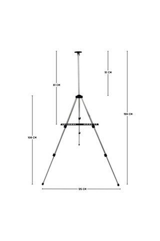 Temel Katlanabilir Alüminyum Tripod Şövale - Ayarlanabilir, Ultra Hafif, Taşıma Çantalı, Gümüş