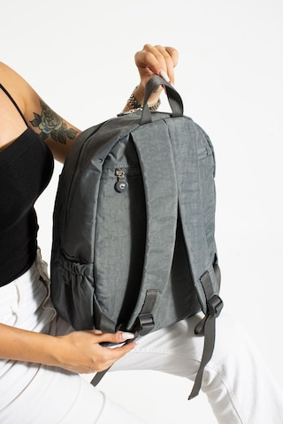Unisex Okul Çantası Su İtici Hafif Klinkır Kumaş Günlük Sırt Çantası 40 30 Cm Lise Ortaokul Çantası Gri
