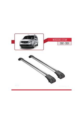 Mercedes Citan 2012-2021 W415 Arası İle Uyumlu Ace-1 Ara Atkı Tavan Barı Gri
