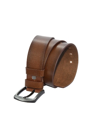 Süzer Deri 4.5 Cm. Spor Hakiki Deri Kemer Fındık Düz Açık Kahverengi