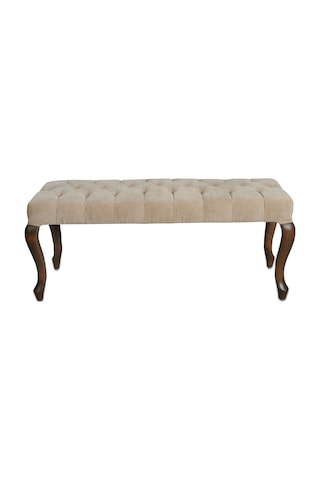 Masifart_Mobilya Masifart Kapri 120 Cm Kapitoneli Bench Puf Ceviz Eskitme
