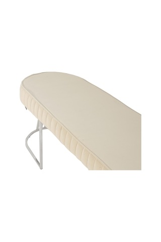 Viego Silver Striped- Krem Kapitoneli Chester Model Puf & Bench & Koltuk & Uzun Makyaj Puff & Yatak Ucu &önü