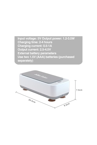 Konesam Usb Şarjlı Ultrasonik Temizleyici - Gözlük, Mücevher, Saat İçin Derinlemesine Temizleme - Hafif Ve Taşınabilir Beyaz Model