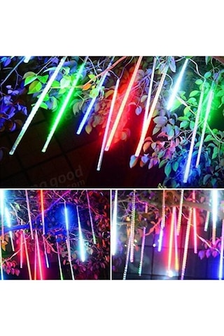 Meteor Yağmur Led Takımı-dekoratif Işık Akar Led Dış Mekan-10lu RGB