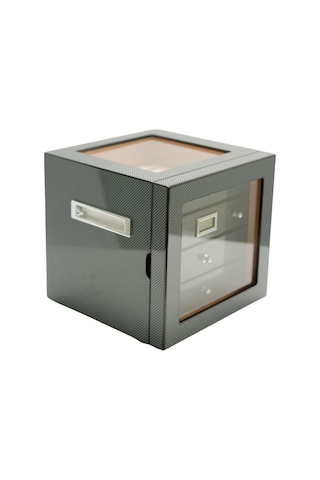 Premiumquality Recoleta Karbon Desenli Sedir Humidor Puro Kutusu - Tr9642