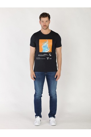 Roberto Cavalli Erkek Tshirt /M.Rob.0421.14023 - Lacivert