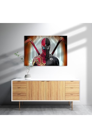 Cakasepetim Spider Man İki Kostüm Birarada Ahşap Mdf Tablo
