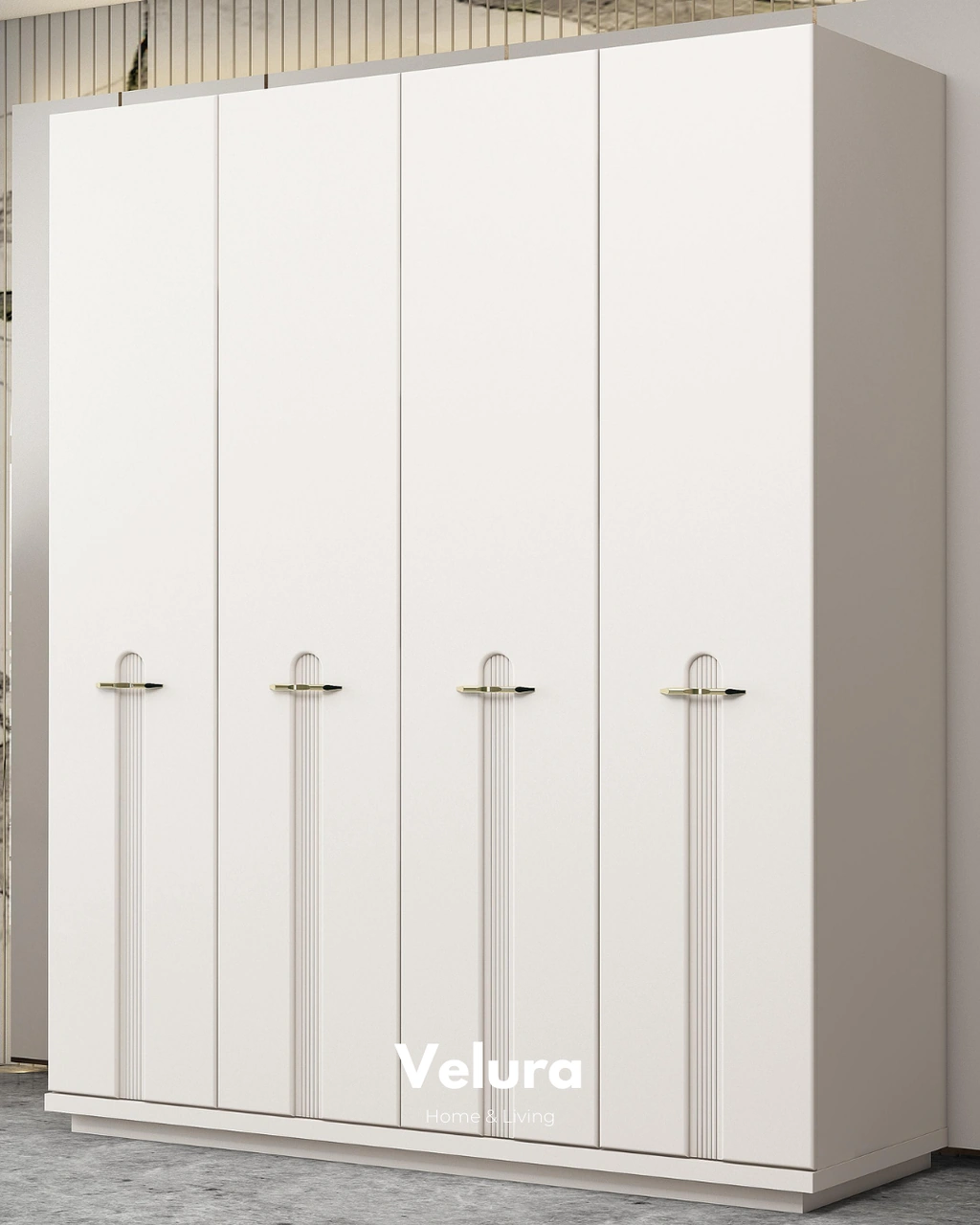 Olimpos 4 Kapaklı Dolap Gardırop Beyaz