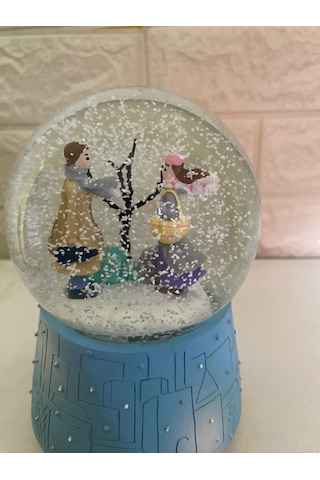 Işıklı Müzikli Kar Küresi Romantik Kar Küresi 12x8 Cm