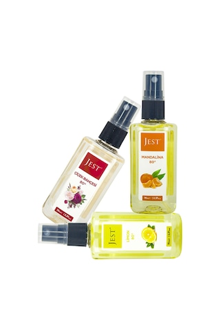 ﻿Jest 80 Derece Çiçek Bahçesi + Limon + Mandalina Kolonyası 3 x 70 ML