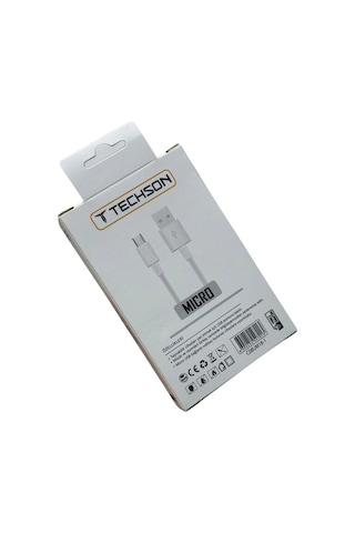 Techson Micro Usb 2.4a Hızlı Şarj Kablo Usb 3.0 Veri Aktarımı 1m C08-m