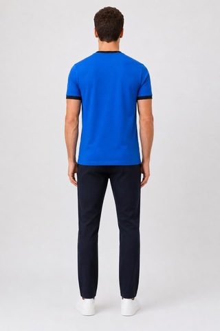 Alexandergardi Yaka Detaylı T-shirt Mavi