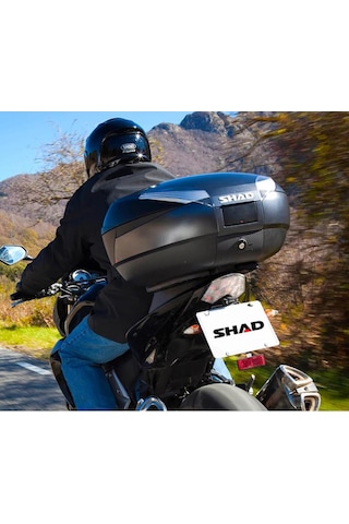 Shad Sh48 Motosiklet Arka Çanta Topcase Siyah 48 Litre Siyah