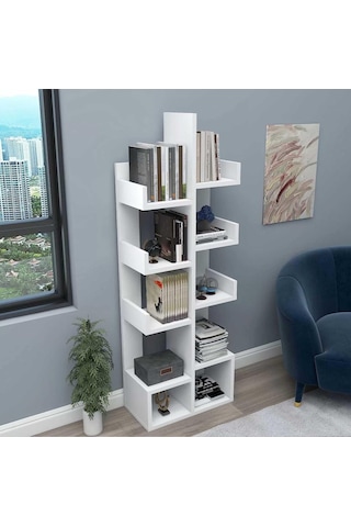Reyo Home Enda Pamfilya 10 Bölmeli/raflı Kitaplık Beyaz