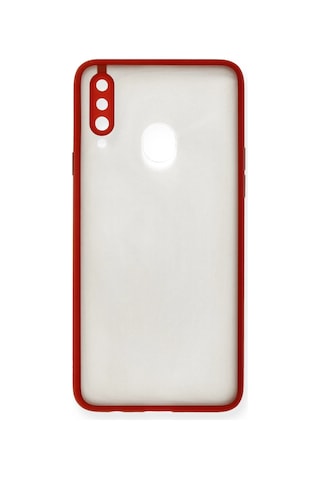 Newface - 78 - Samsung Galaxy Uyumlu A20s Kılıf Montreal Silikon Kapak - Csmo-tex - - Kırmızı