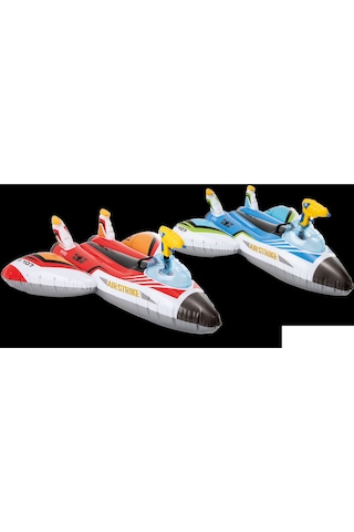 Su Tabancalı Şişme Uçak Kırmızı Deniz Yatağı Çok Renkli