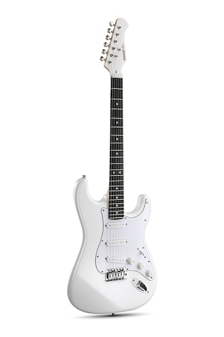Donner Dst Seeker Deluxe Amfili Elektro Gitar Seti Beyaz