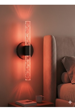 Bubbleflux Large 51 Cm Modern Tasarım Led Aplik - Duvar Lambası - Antrasit Gri - Elektrikli - Rgb Kumandalı Antrasit Rgb Elektrikli Kumandalı