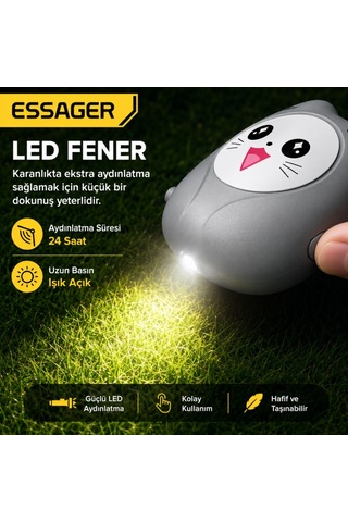 Essager 130 Db Kişisel Güvenlik Alarmı Led Fenerli, Çekmeli Acil Durum Alarmı, 450mah Şarjlı Taşınabilir Anahtarlık