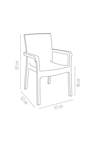 Markiz Rattan Koltuk, Çöl Gri, 2'li Set, 57 X 57 X 87 Cm
