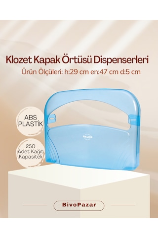 Klozet Kapak Örtüsü Dispenseri Mavi - Şeffaf