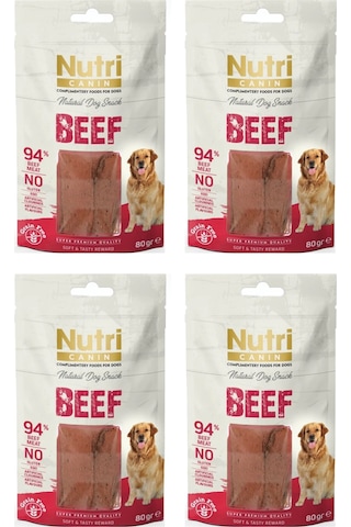 Nutri Canin Sığır Fileto Tahılsız Köpek Ödülü 80 G X 4 Adet Nutri Canin Sığır Fileto Tahılsız Köpek Ödülü 80 G X 4 Adet