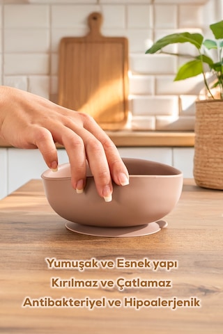 Porsima 34004-1 Silikon Vakumlu 300ml Mama Kasesi Krem