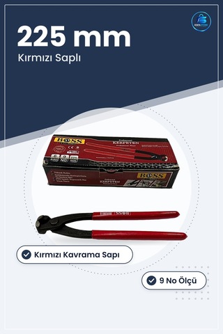 Kerpeten 9 No 225 Mm Kavrama Ve Kesme Manuel El Aleti Kırmızı Sap