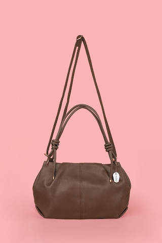Westbag Kadın Dokulu Büzgülü Premium El Ve Omuz Çantası Vizon