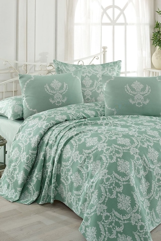 Enlora Home Pike Seti Baskılı Tek Kişilik Pure Suyeşili