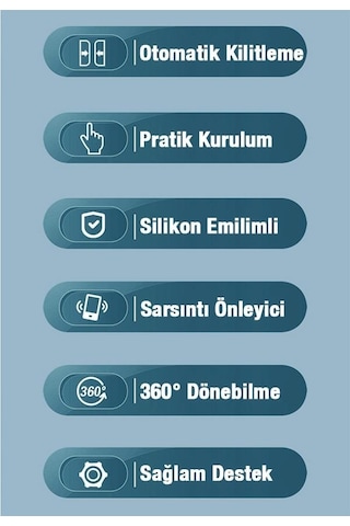 Coofbe 360 Dönen Sarsıntı Önleyici Gidon Motosiklet Tutucu Bisiklet Tutucu Scooter Tutucu Yatay Dikey