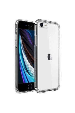 Apple Uyumlu iPhone Se 2020 Kılıf Şeffaf Silikon Hibrit Case Renksiz