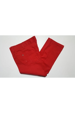Erkek Çocuk Kırmızı Keten Pantolon