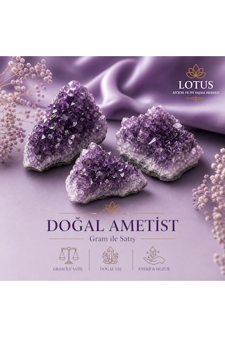 %100 Doğal Ametist Taşı Gr Ham Ametist Kristal Parçaları 60