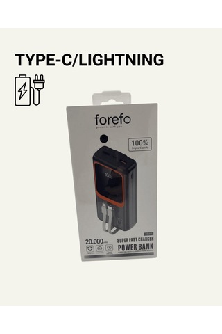 20.000 Mah Powerbank 22.5w Hızlı Şarj Çok Kablolu Dijital Göstergeli Diğer