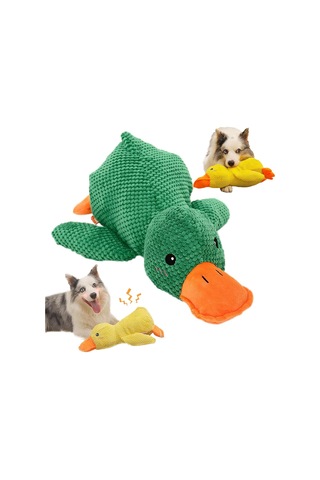 Madpet Köpek Oyuncağı Sesli Peluş Ördek 45 Cm - Yeşil