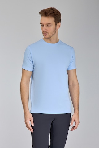 Bisse Supima Gömlek Yaka Cool Touch Erkek T-shirt Mavi Ts24y24106 D35 Mavi