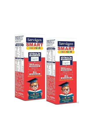 Kids Sıvı Form - Sitikolin Dha Omega 3 Norveç Balık Yağı Ve B12 - 150 Ml - 2 Adet