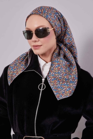 Levidor Mini Yazı Detayi Twill İpek Eşarp-0926 Gri