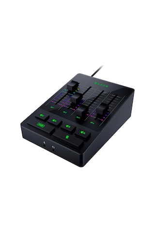 Razer Audio Mixer - Xlr, 3,5 Mm Ve Optik Girişe Sahip Usb Ses Arabirimi - Sessiz Düğmeli 4 Kanallı Arabirim - Tak Ve