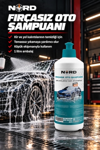 Nord Fırçasız Oto Şampuanı 1 L