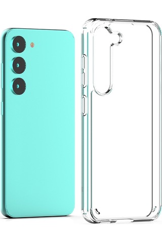 Galaxy S23 Plus Kılıf Zore Coss Şeffaf Sert Silikon Kılıf
