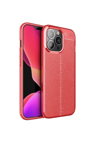 Apple iPhone Uyumlu 13 Pro Max Kılıf Auto Focus Kapak - Kırmızı 1