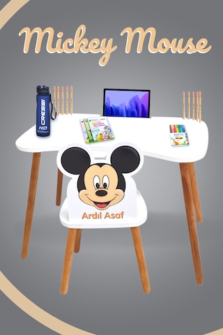 Çocuk Ders Çalışma Masa Takımı 4-12 Yaş Beyaz